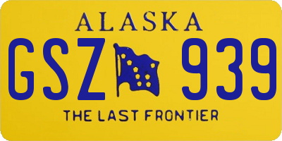 AK license plate GSZ939