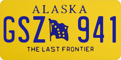 AK license plate GSZ941