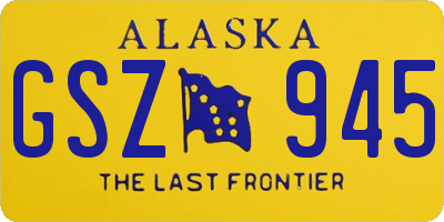 AK license plate GSZ945
