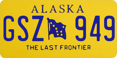 AK license plate GSZ949