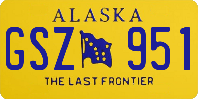 AK license plate GSZ951