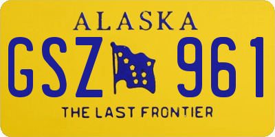 AK license plate GSZ961