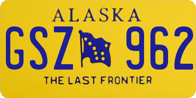 AK license plate GSZ962