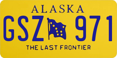 AK license plate GSZ971