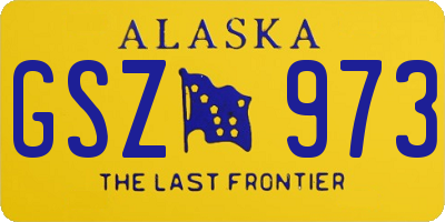 AK license plate GSZ973