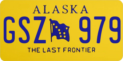 AK license plate GSZ979