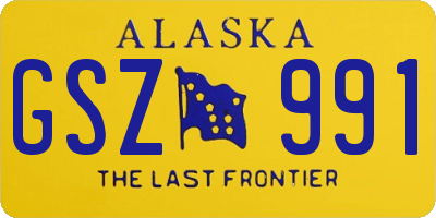 AK license plate GSZ991