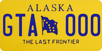 AK license plate GTA000