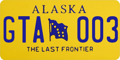AK license plate GTA003