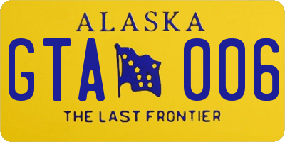 AK license plate GTA006