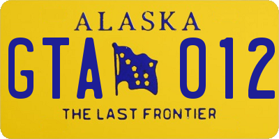 AK license plate GTA012