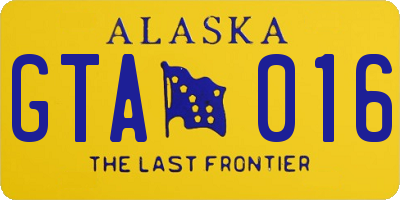 AK license plate GTA016