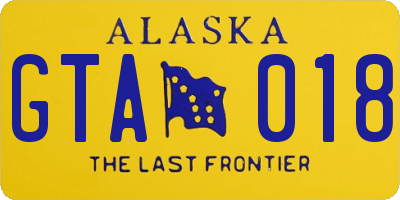 AK license plate GTA018