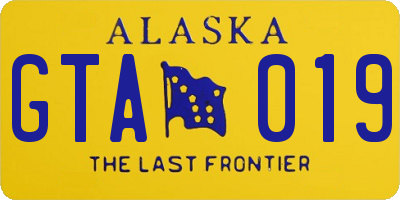 AK license plate GTA019