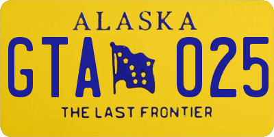 AK license plate GTA025