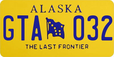 AK license plate GTA032