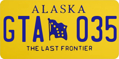 AK license plate GTA035