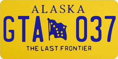 AK license plate GTA037