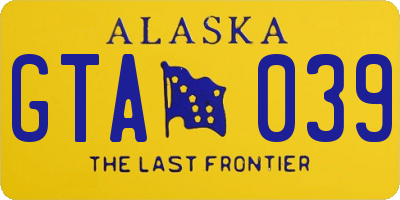 AK license plate GTA039