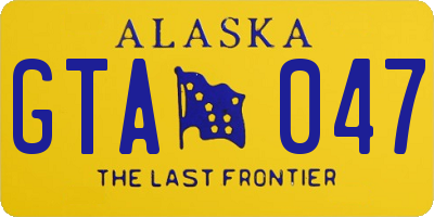 AK license plate GTA047