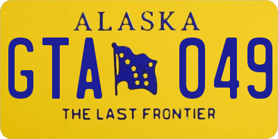 AK license plate GTA049