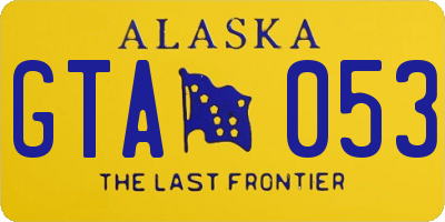 AK license plate GTA053