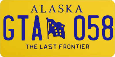 AK license plate GTA058