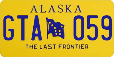 AK license plate GTA059