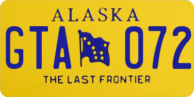 AK license plate GTA072