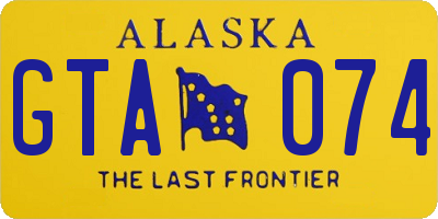 AK license plate GTA074