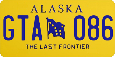 AK license plate GTA086