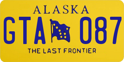 AK license plate GTA087