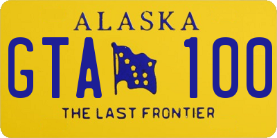 AK license plate GTA100