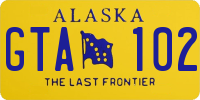 AK license plate GTA102