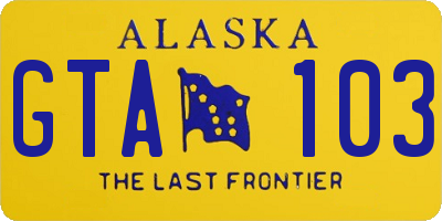 AK license plate GTA103