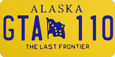 AK license plate GTA110