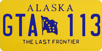 AK license plate GTA113