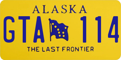 AK license plate GTA114