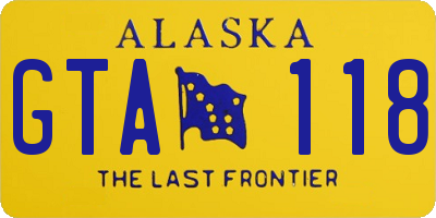 AK license plate GTA118