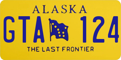 AK license plate GTA124