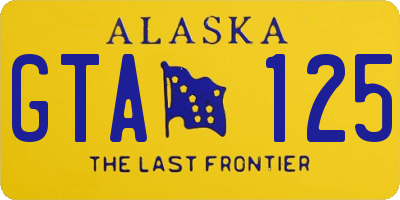 AK license plate GTA125