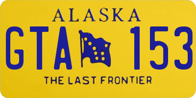 AK license plate GTA153