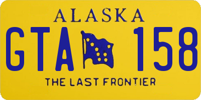 AK license plate GTA158