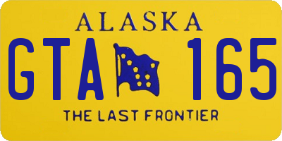 AK license plate GTA165