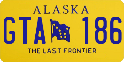 AK license plate GTA186