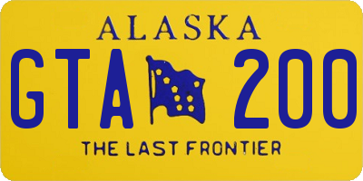 AK license plate GTA200