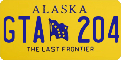 AK license plate GTA204