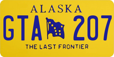 AK license plate GTA207