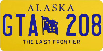 AK license plate GTA208