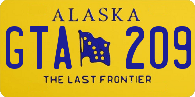 AK license plate GTA209